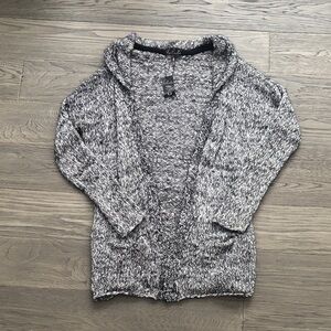 Talula | Aritzia Black and White Knit Open Front Cardigan Pockets Size XS
